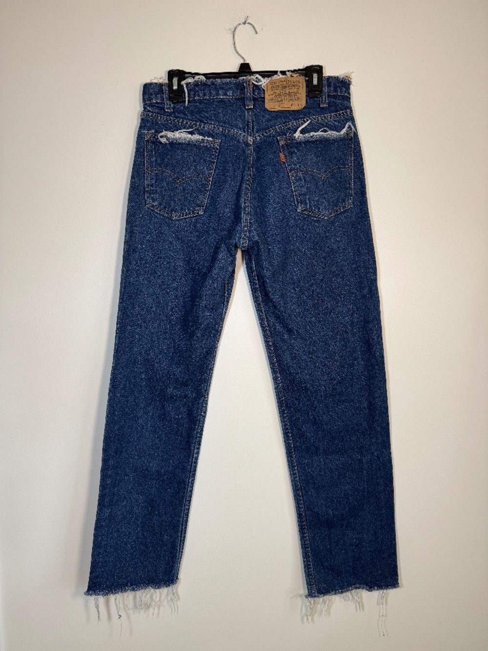Vintage Levi's Orange Tab 20505 Straight Leg 100% Cotton Jeans Distressed 34x32